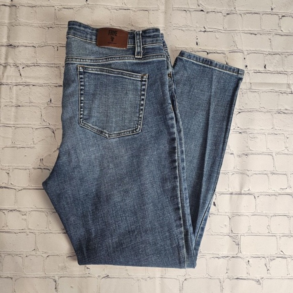 FRYE Veronica Mid Rise Skinny Jeans US 14 Cotton Blue Denim Pockets EU 44